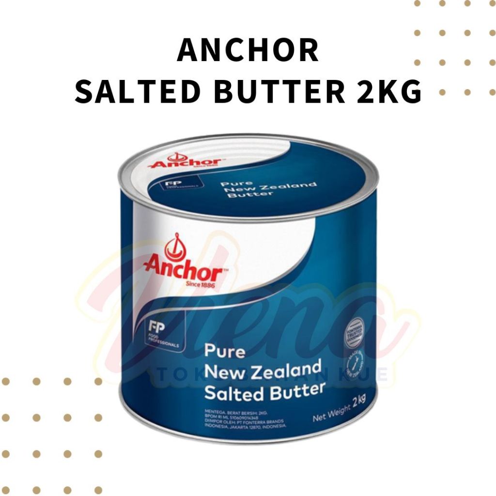 

Anchor Salted Butter Kaleng 2kg / Mentega Asin New Zealand