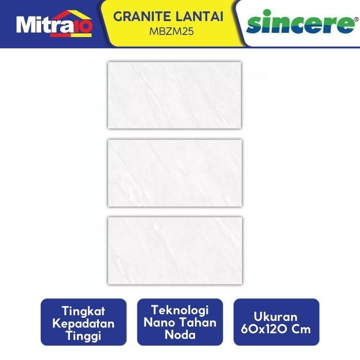 Sincere Granite Lantai MBZM25 60x120 Cm Putih