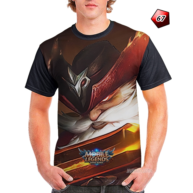 Kaos Franco Blazing Axe Epic Hero Game Mobile Legend Kode ML67 Printing