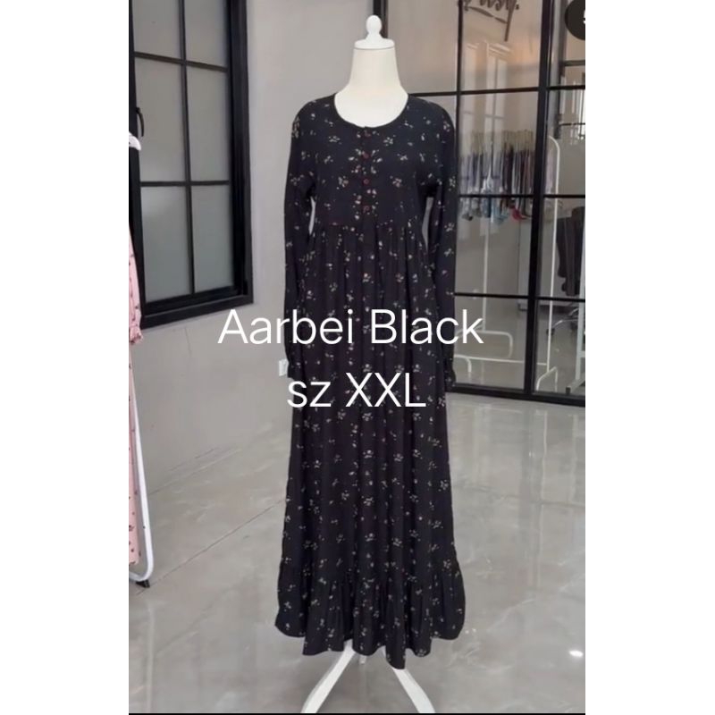 Ditsy Aarbei Black