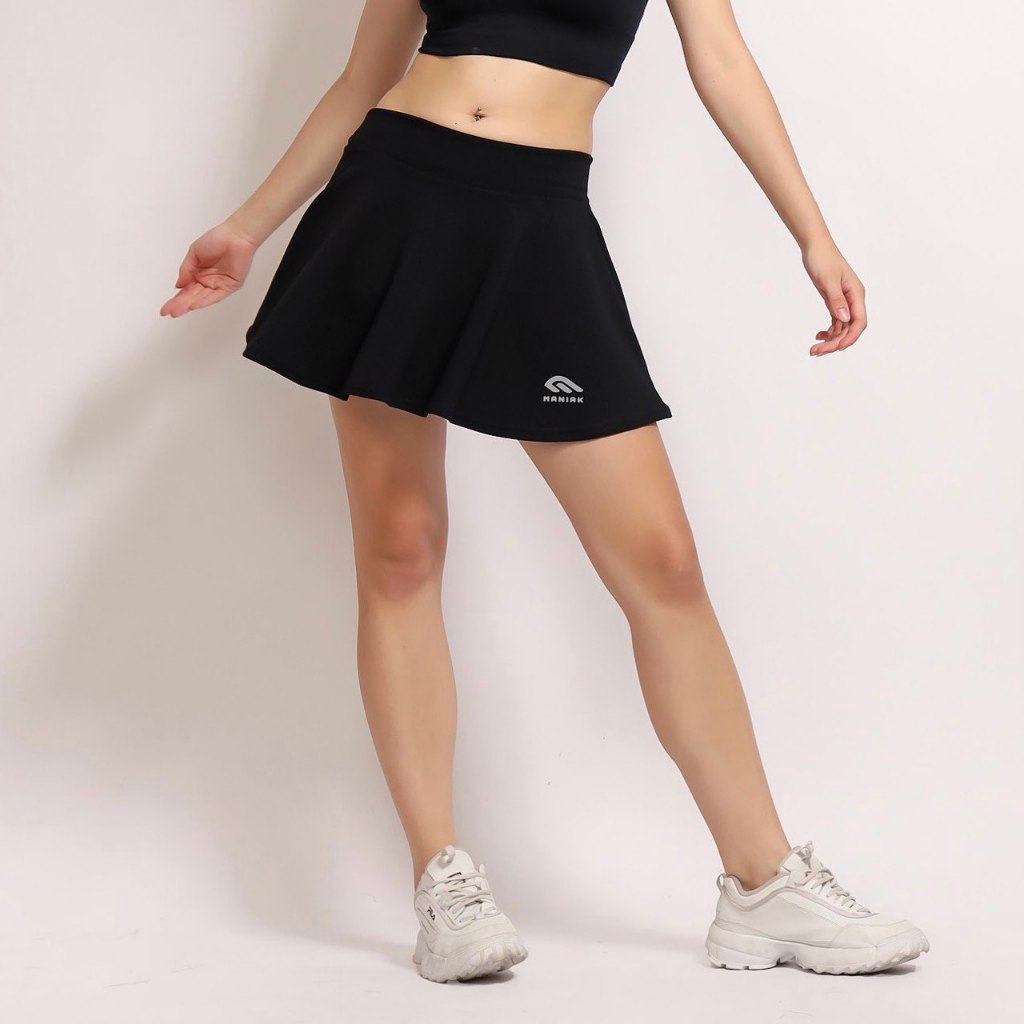 MANIAK Rok Mini   Short Skirt Flare Casual High Waist Olahraga Tennis  Gym Voly Golf Senam Dancer Zumba Aerobik Bulutangkis Renang Sepeda Lari Poundfit