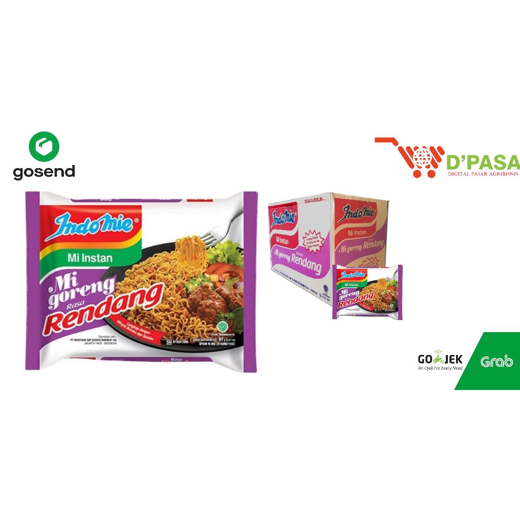 

KIRIM INSTAN Indomie rendang mie goreng 91gr