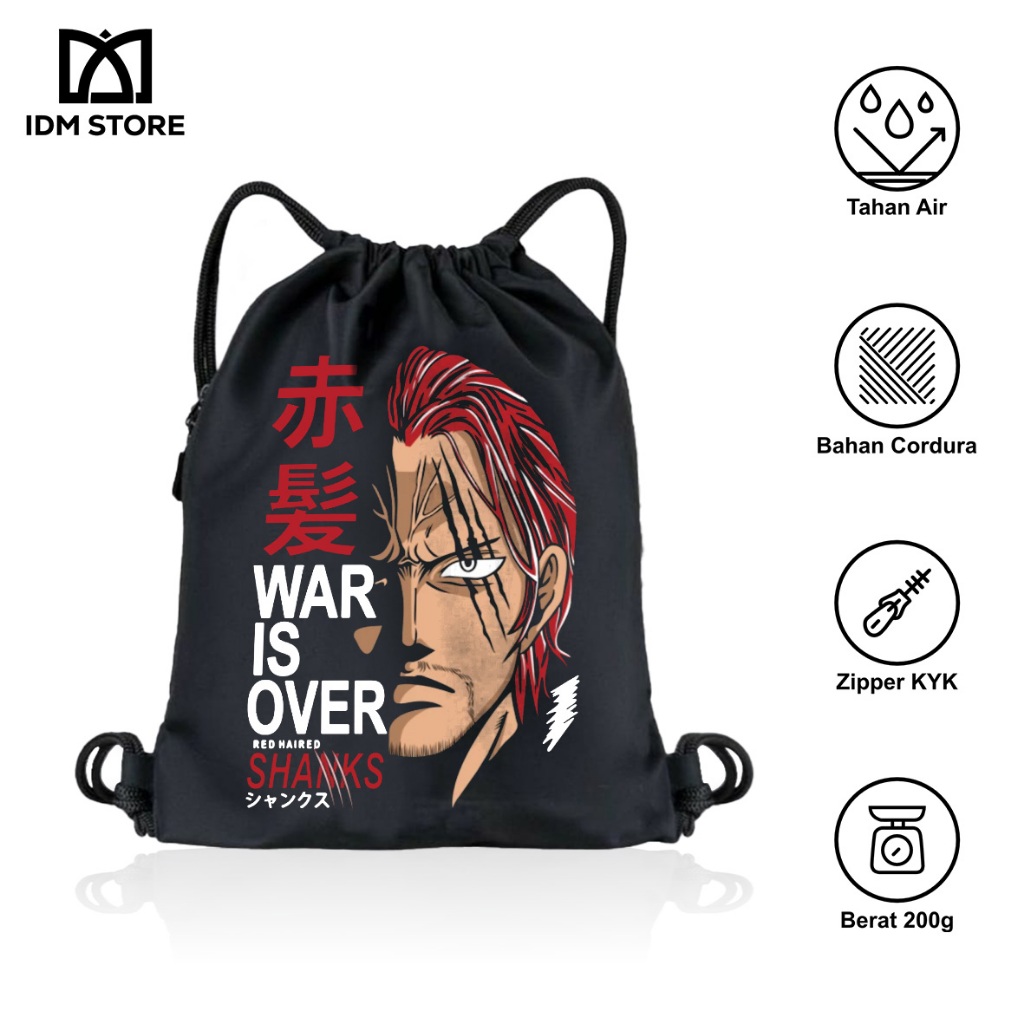 Terbaru Tas Serut / String Bag untuk Pria dan Wanita Anime One Piece Elegan Simpel
