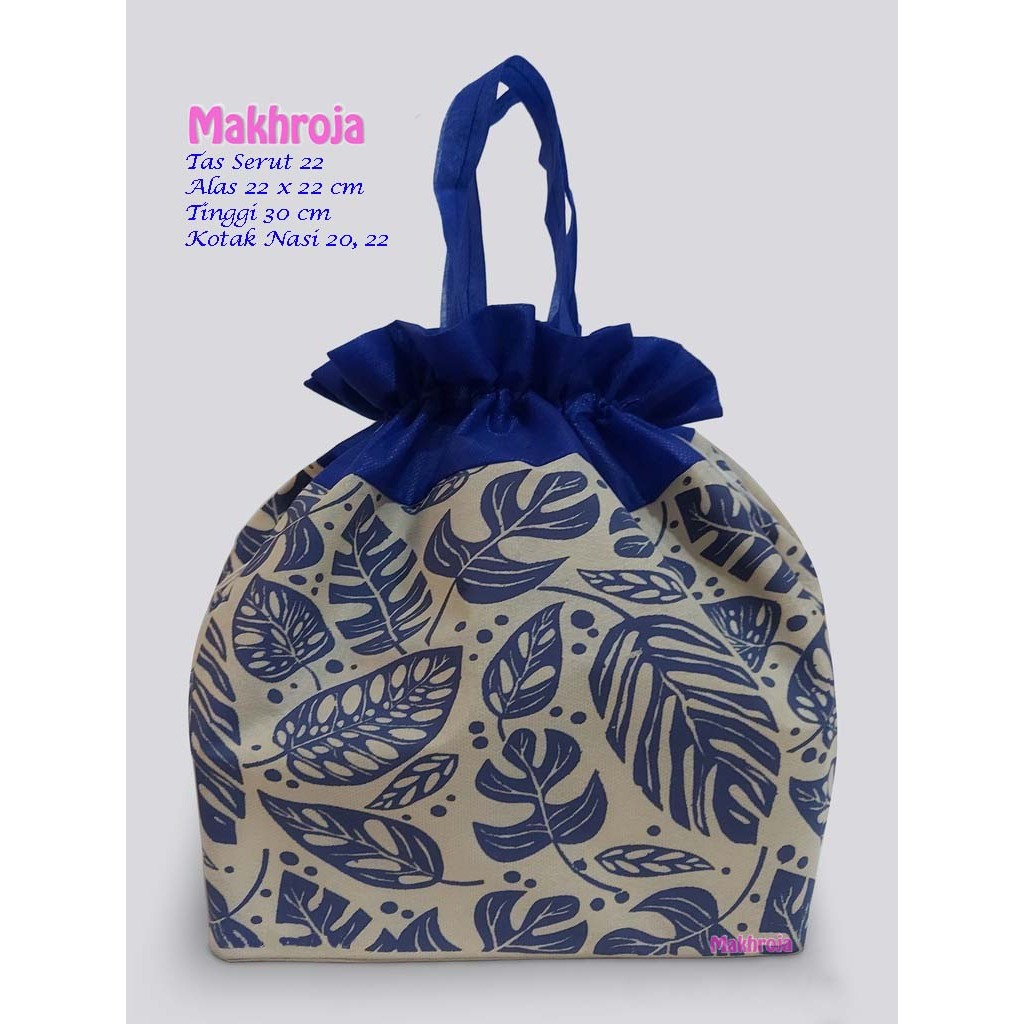 

Tas Hajatan Goodie Bag Serut 22 Daun Biru