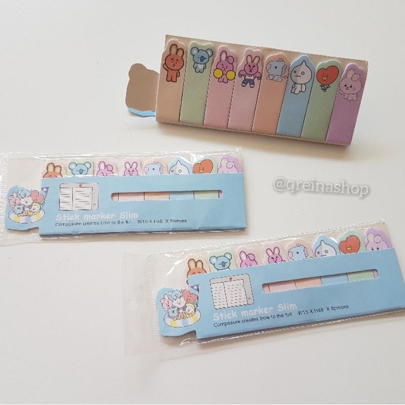 

#Qreinashop Stick Marker Slim / Sticky Note BT21