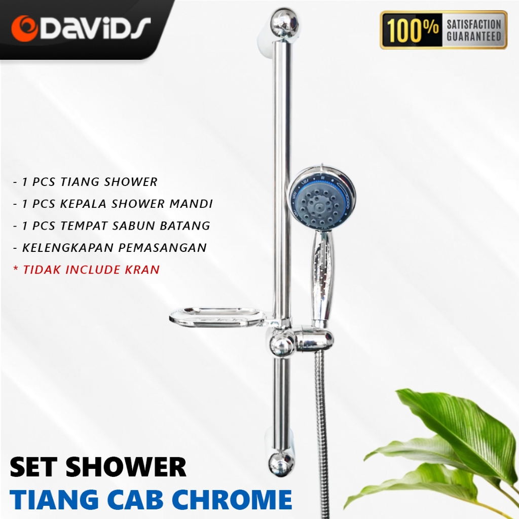 Shower Kamar Mandi Satu Set Tiang Head Sower CAB Chrome