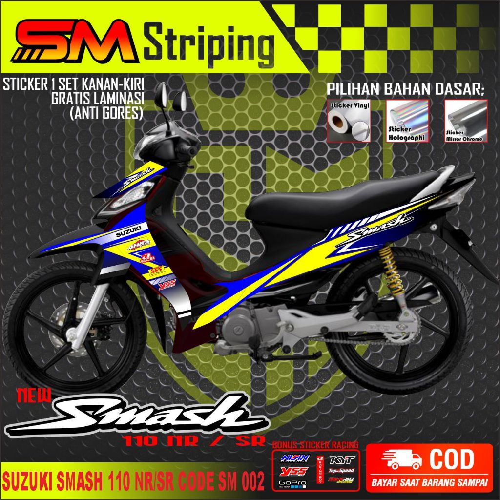 STICKER STRIPING SMASH NEW - STRIPING SMASH 110 SR SM 002