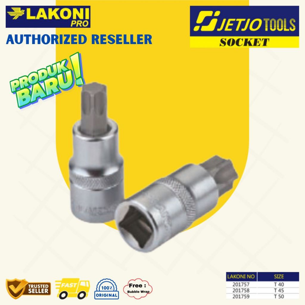 JETJO TOOLS Lakoni Pro Mata Kunci Sock Bintang Starbit Socket