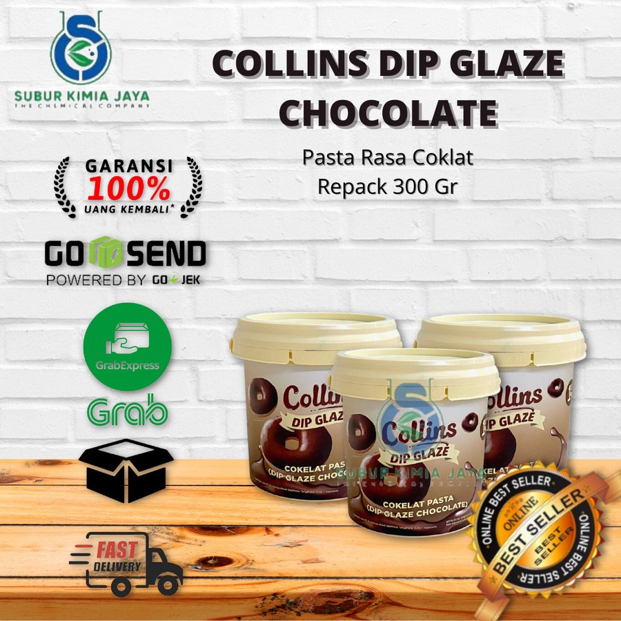 

Collins Dip Glaze Chocolate 300 Gr / Topping Pasta Rasa Coklat