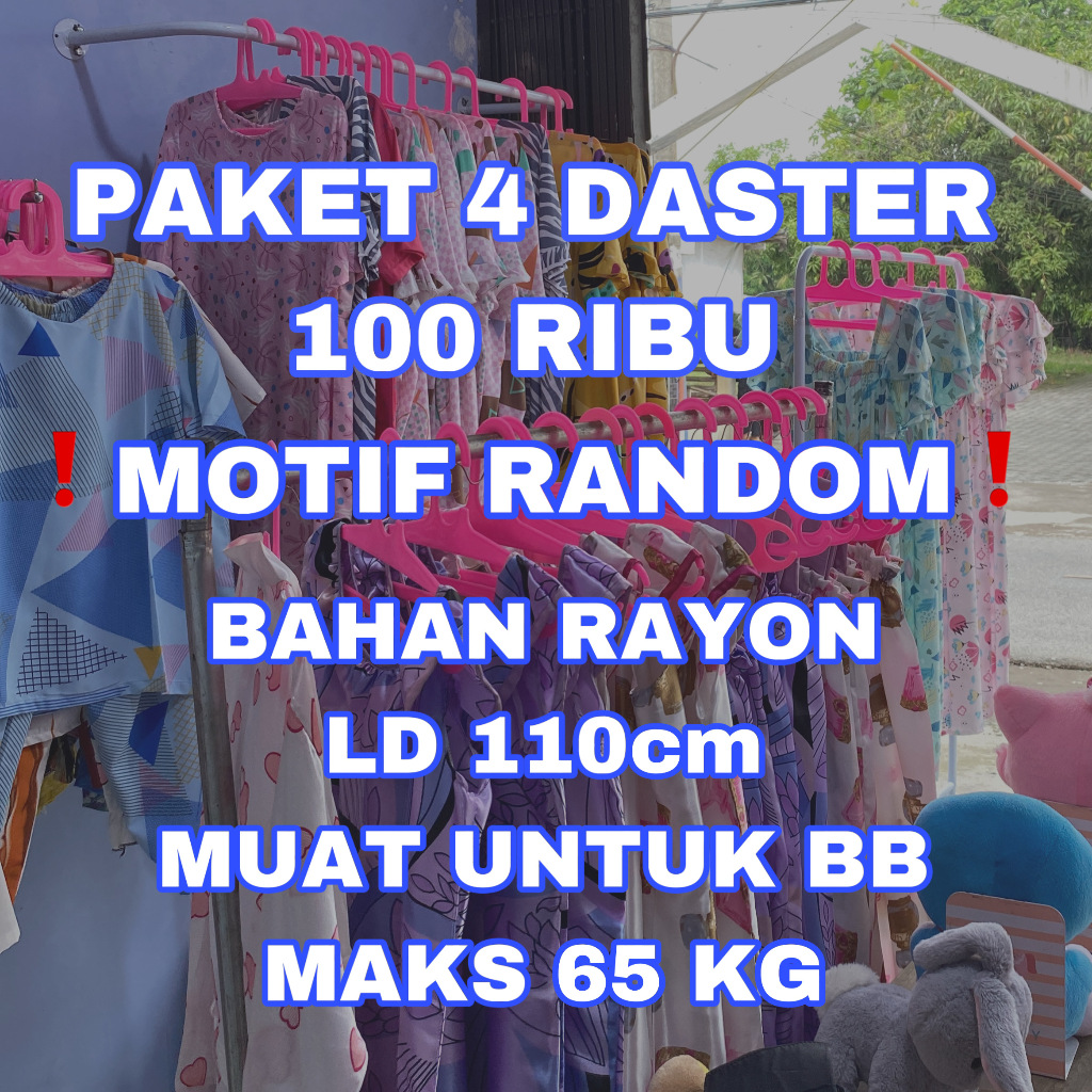Paket Daster 100 Dapat 4 | Paket Usaha Daster Murah | Paket 4 Daster 100 Ribu | Daster Murah 100 Dap