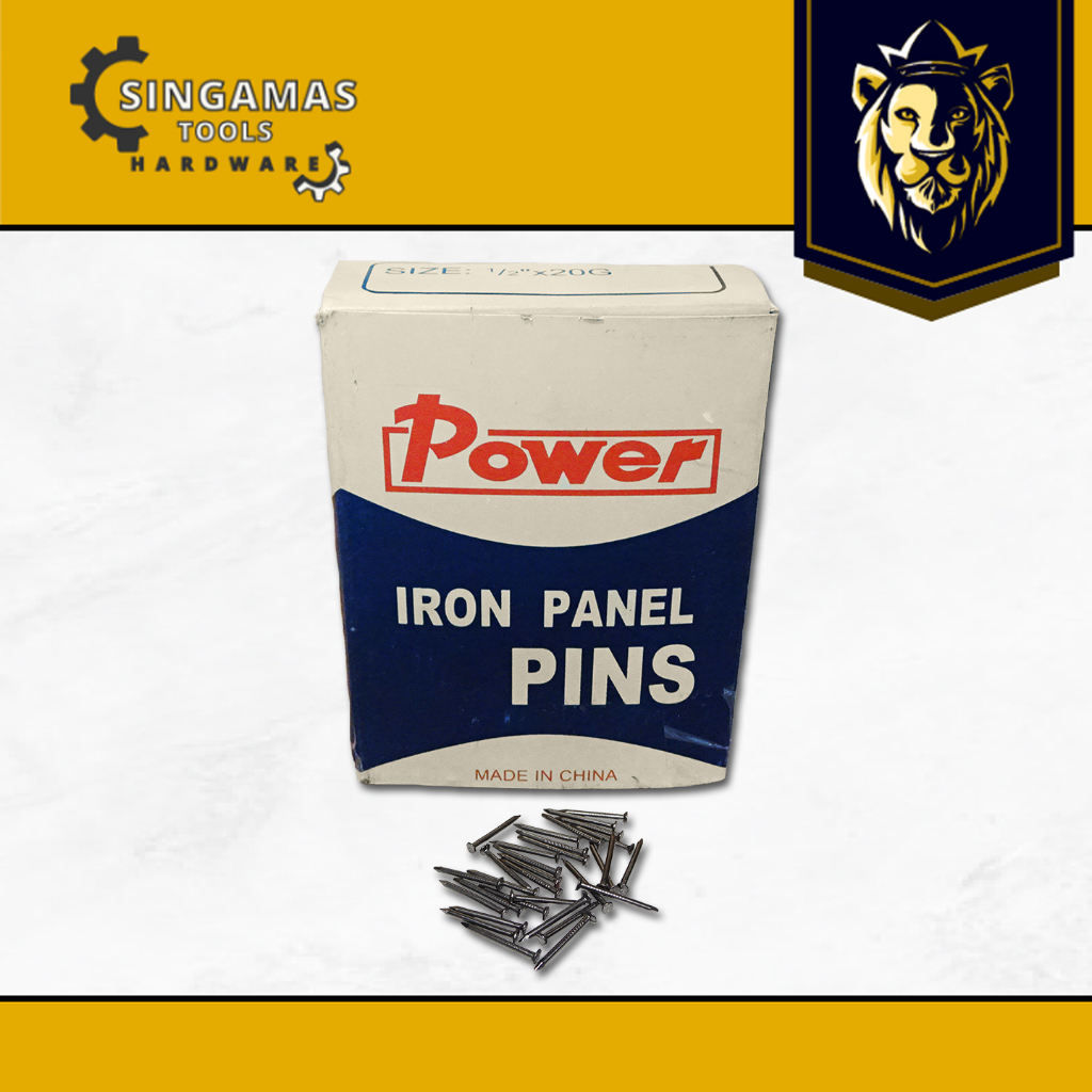 POWER Paku Triplek Kayu Kecil 1/2" x 20g - Iron Panel Pins