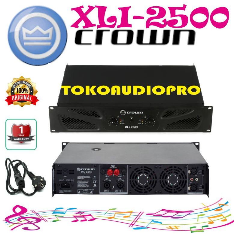 Power Crown XLi2500 Power Amplifier Original crown Xli-2500