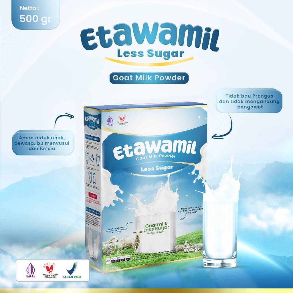 

ETAWAMIL TANPA GULA Susu Kambing Etawa Bubuk - ORIGINAL 500g