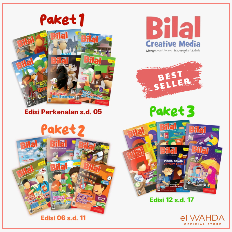 Bilal Majalah Anak Muslim Edisi Paket 1 Edisi Paket 2 Edisi Paket 3