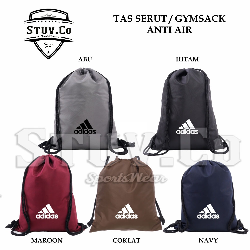 TAS GYMSACK TAS SERUT ANTI AIR OLAHRAGA PRIA WANITA