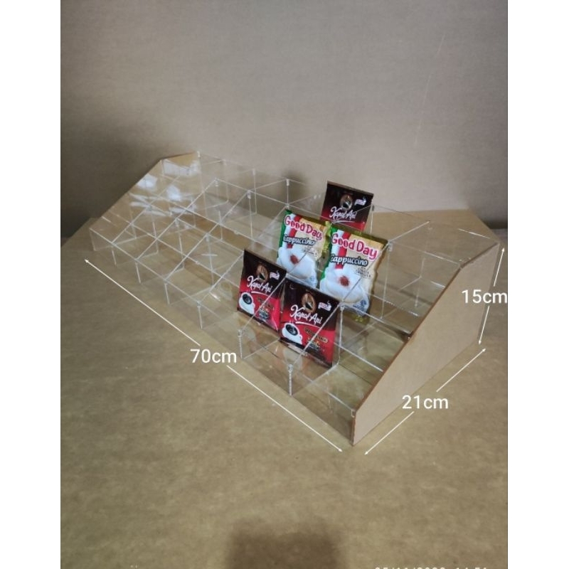 display rak kopi akrilik // rak serbaguna