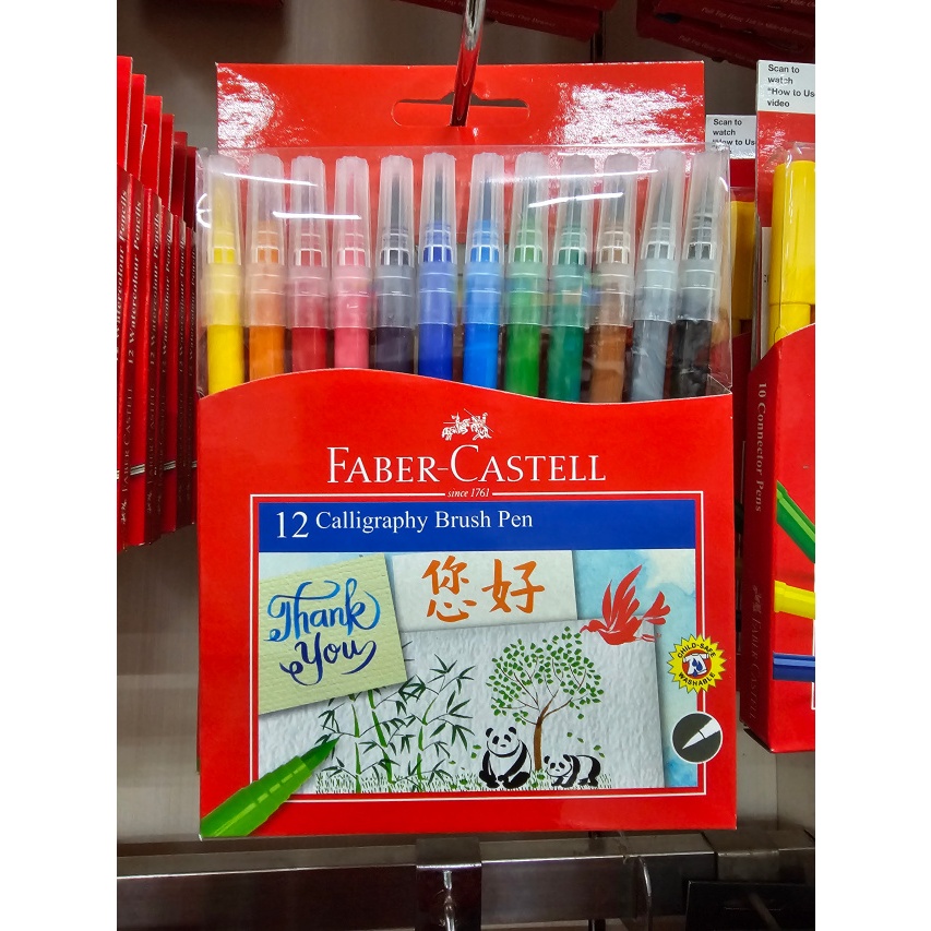 

CALLIGRAPHY BRUSH PEN FABER CASTELL SET ISI 12