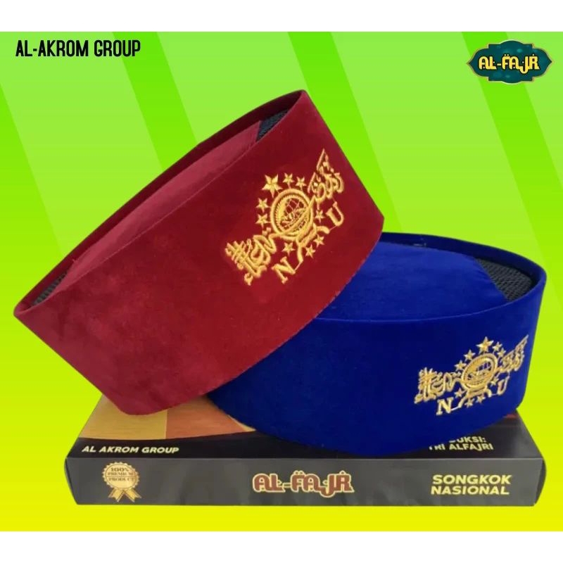 peci songkok Biru AC NU KOPIAH NU ANAK DAN DEWASA