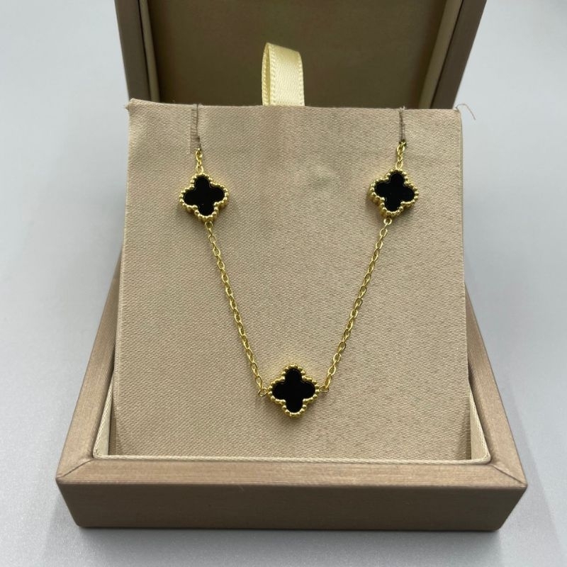 Clafel & Co - NAOMI Kalung Wanita Titanium Asli Lapis Emas 18K Zircon Jewelry