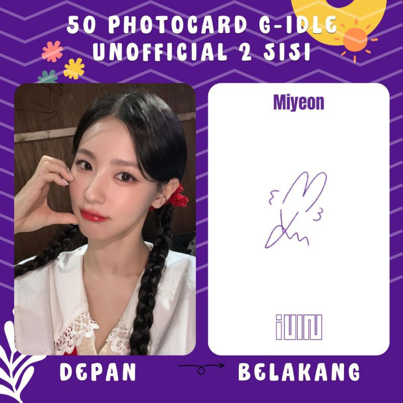 [50 PCS] PHOTOCARD GIDLE CETAK 2 SISI UNOFFICIAL TERMURAH