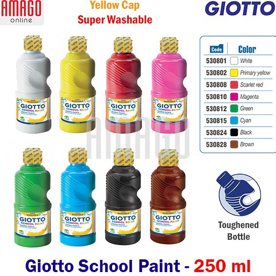 

12.12 Extra Bonus GIOTTO School Paint Cat Air Poster Lukis Sekolah 250 ml - Pilih warna Dapat di Percaya