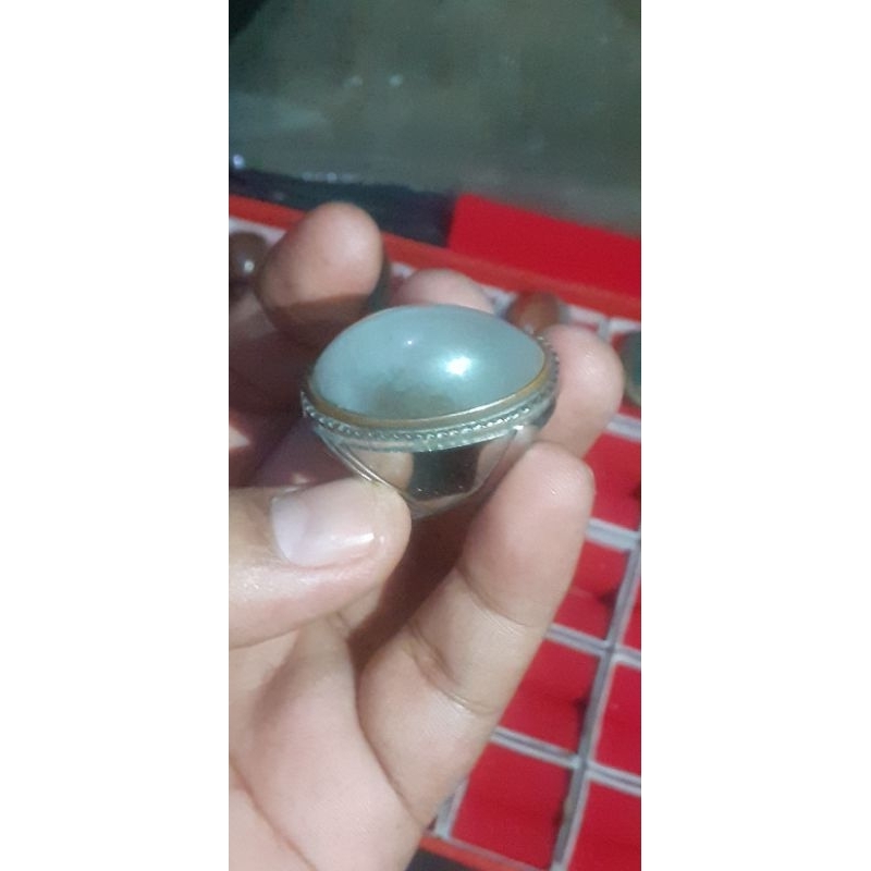 cincin batu pandan nanas putih