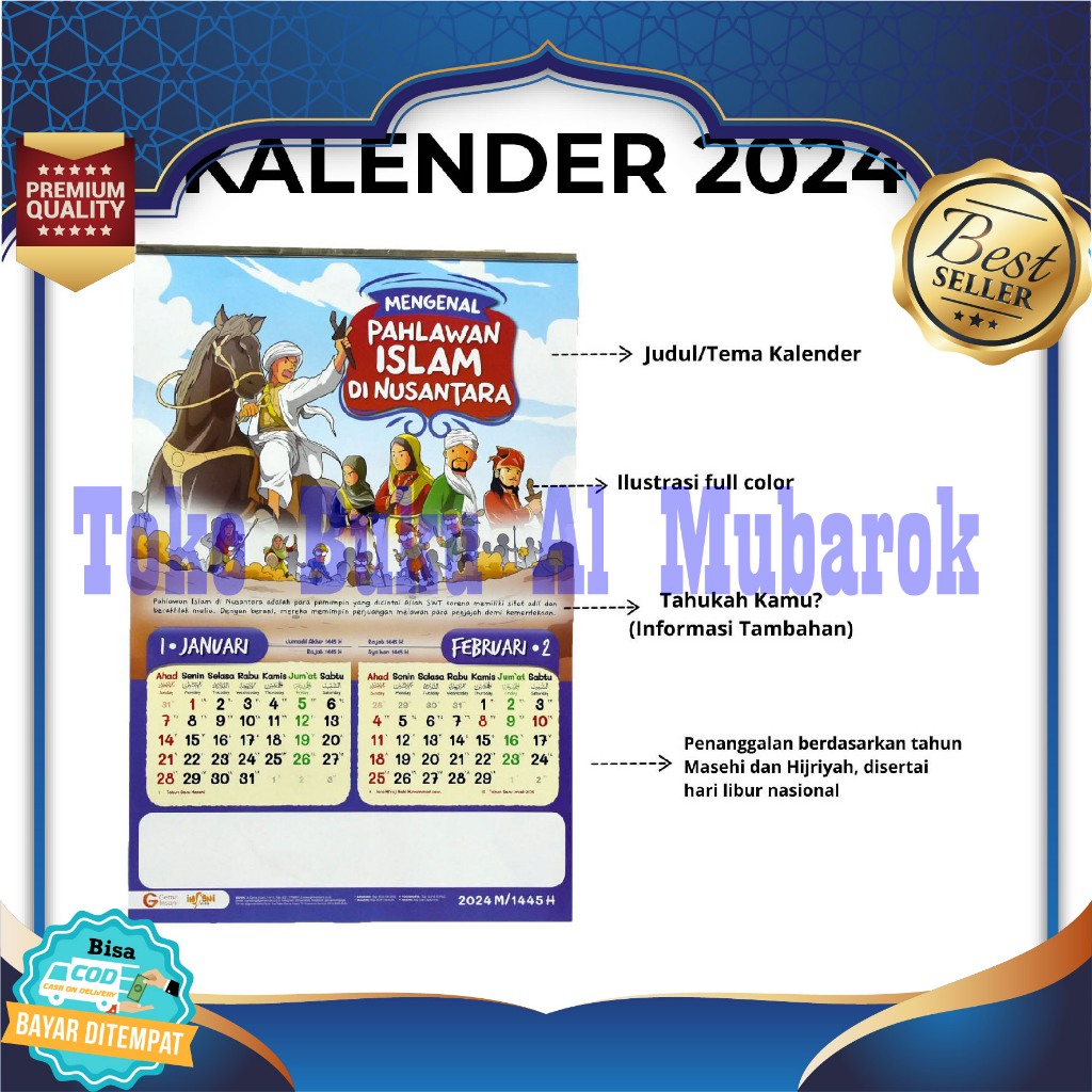 

Kalender Anak Muslim - Hijriah Masehi Gema Insani 2024 Dinding Harian Bulanan Full Color Bisa Cod Bayar Ditempat Dijamin Original Penerbit Tahun 2024