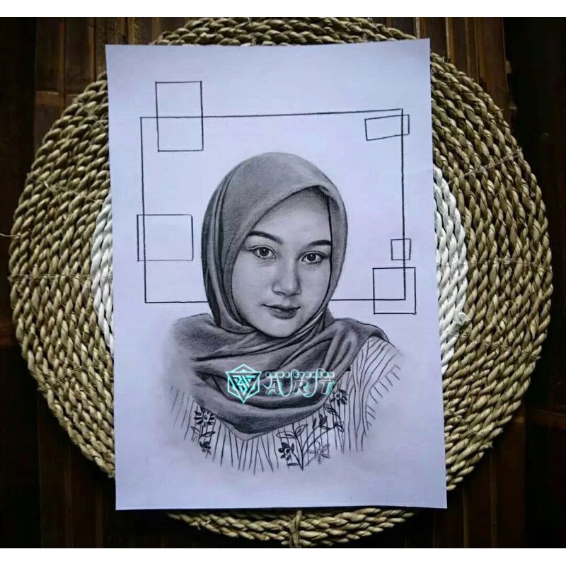 

Jasa lukis wajah dijamin realis / sketsa wajah pinsil / Lukisan pensil hitam putih