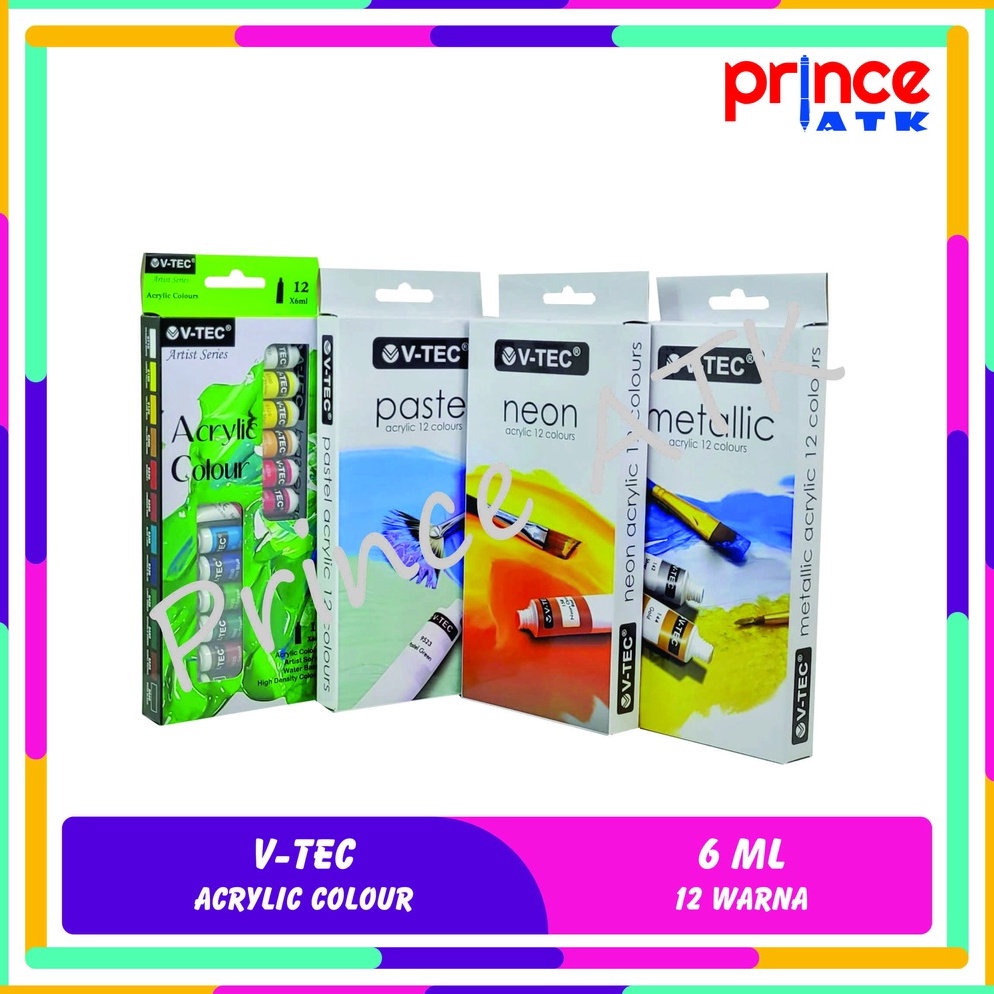 

Promo.. V-TEC ACRYLIC COLOUR / CAT AKRILIK V-TEC 6 ML 12 WARNA VT-612 Y0A