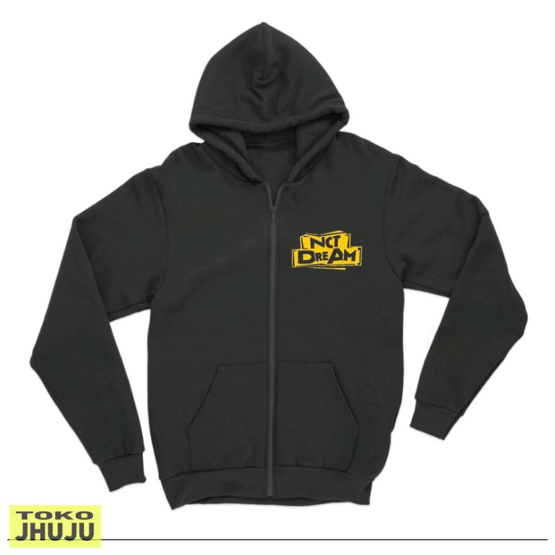 Hoodie ZIPPER NCT Dream LOGO Kiri Kuning