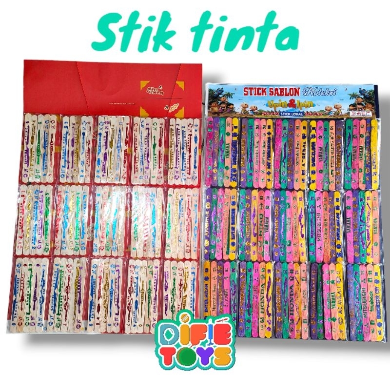 

1 lembar stik tinta emas lembaran isi 15x5 pcs