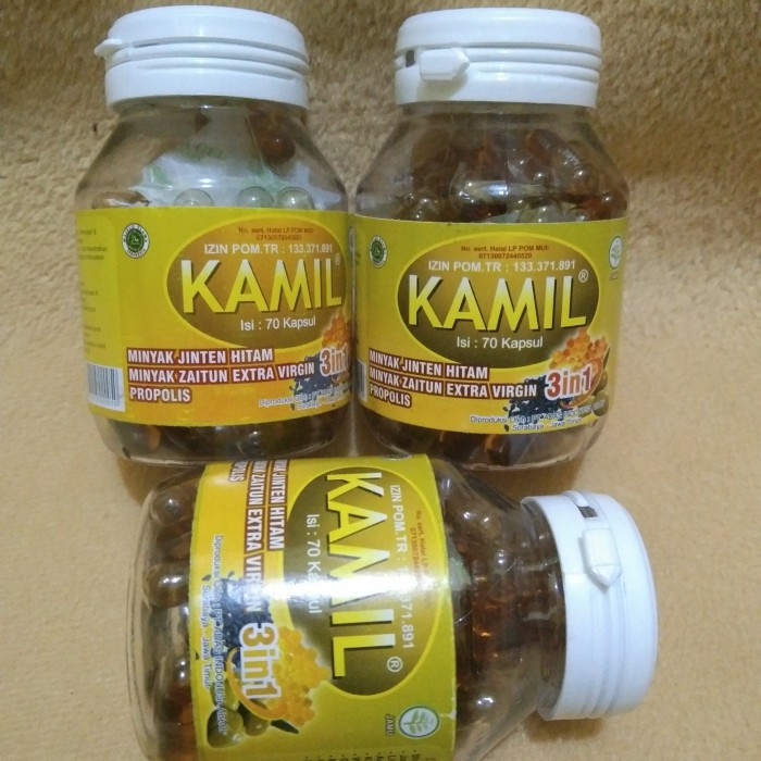 Kamil 3 in 1 Isi 70 Kapsul Kamil  Habbatussauda + Zaitun + Propolis   Minyak Jinten Hitam