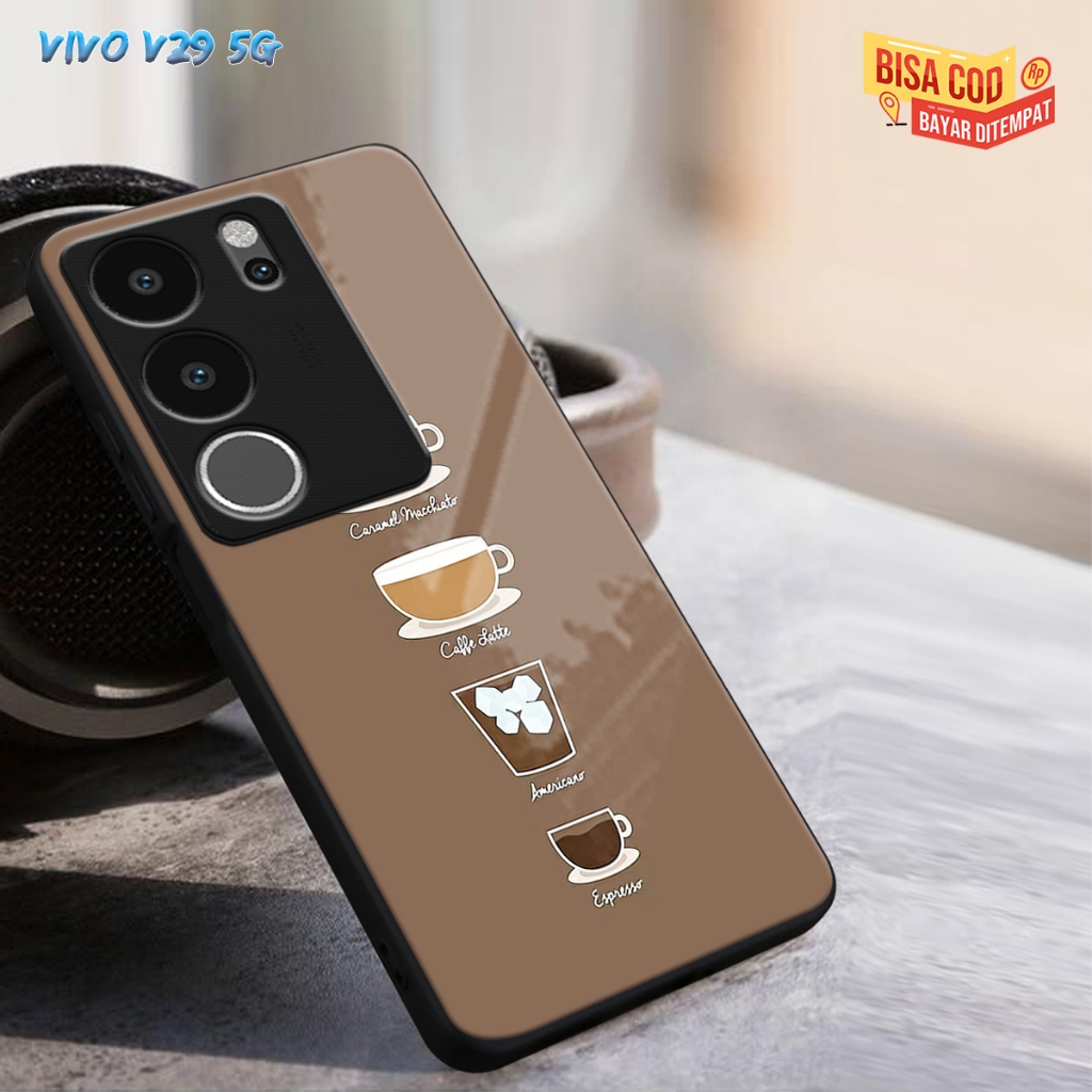 (CC245)CASING GLASS VIVO V29 5G CASING GLOSSY V29 5G CASE KACA VIVO V29 5G SOFTCASE VIVO V29 5G