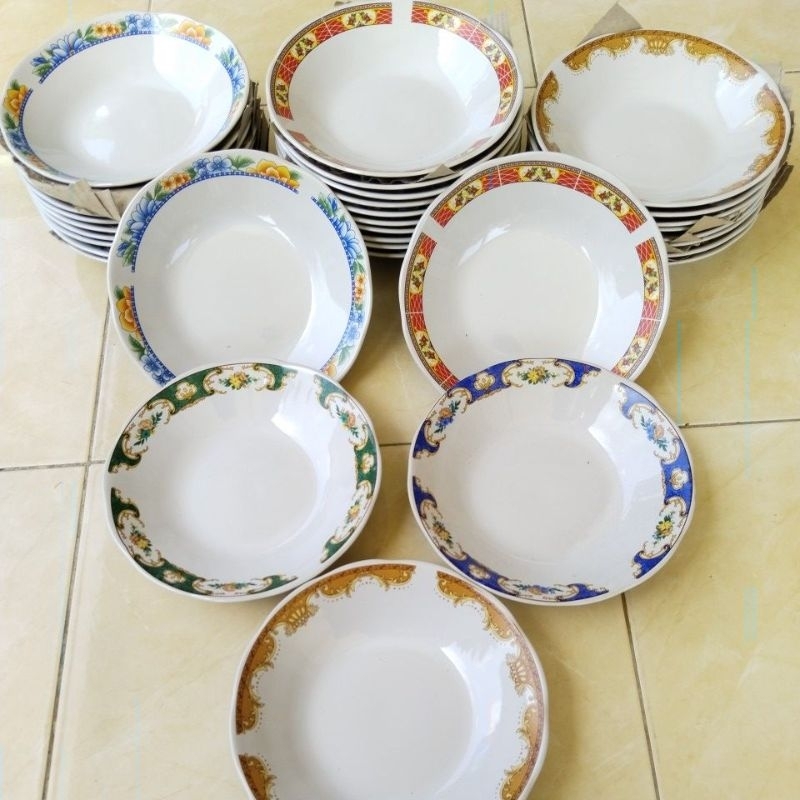 [6pcs]piring makan keramik Lilia 8inch (20cm) piring makan | piring saji isi 6 biji
