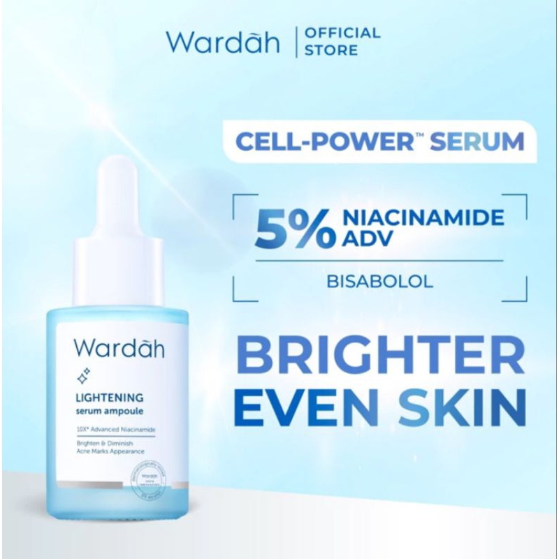 Wardah Lightening Serum Ampoule ORIGINAL FULLSIZE REJECT KEMASAN ISI ORI EXP 14/10/'24