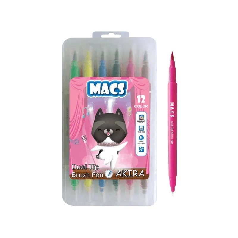

spidol macs 2 ujung 12 warna hemat lebay