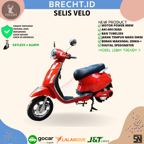 Sepeda Motor Listrik Vespa Selis VELO Scooter Matic Original Garansi