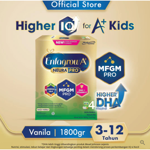 

ENFAGROW A+ 4 VANILA 1800 GRAM SUSU FORMULA ANAK 3 - 12 TAHUN