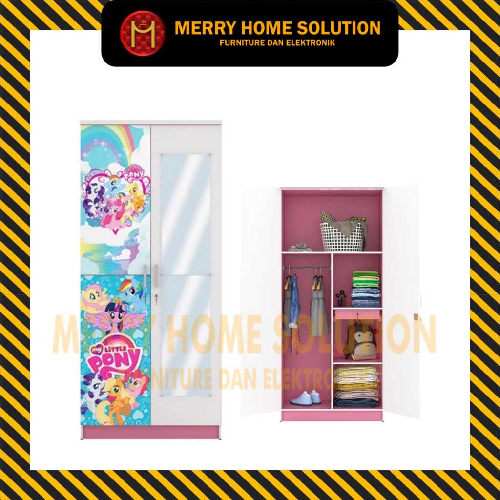 lemari pakaian lpk litte pony lemari pakaian anak karakter litte pony lemari baju olympic furniture 
