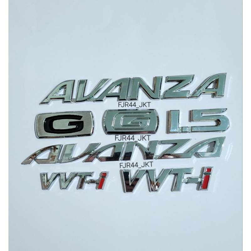 Emblem tulisan avanza / Emblem avanza / Emblem vvti / Emblem G avanza / Emblem avanza old lama / Emb