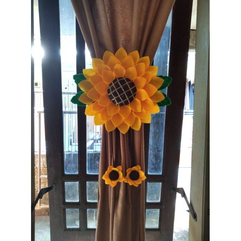 ikat gorden bunga matahari/tali korden bunga flanel