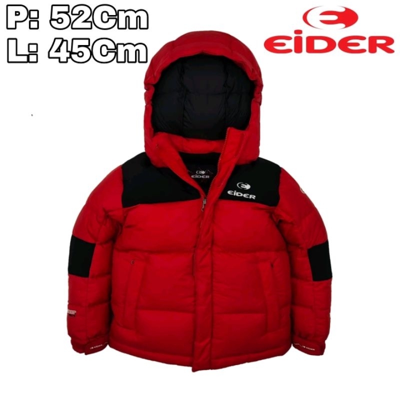 JK81 Jaket Bulang Outdoor Anak 7 th Eider Merah Bulu Angsa Musim Dingin Hiking Pendaki Gunung