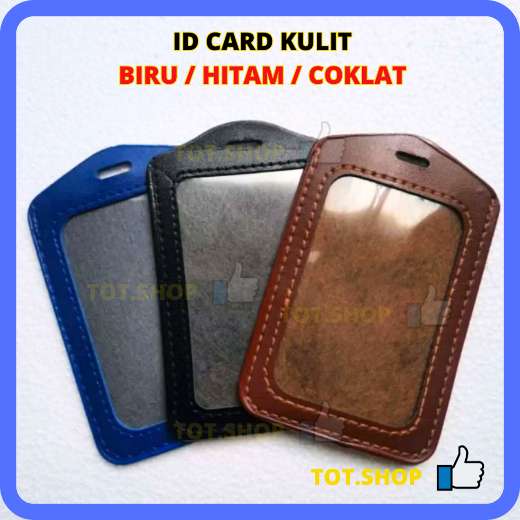 

ID CARD KULIT Name Tag Gantungan Tempat Wadah Kartu Nama Tebal Casing IDCard Tanda Pengenal Tempat Karyawan Pegawai Kantor KULIT