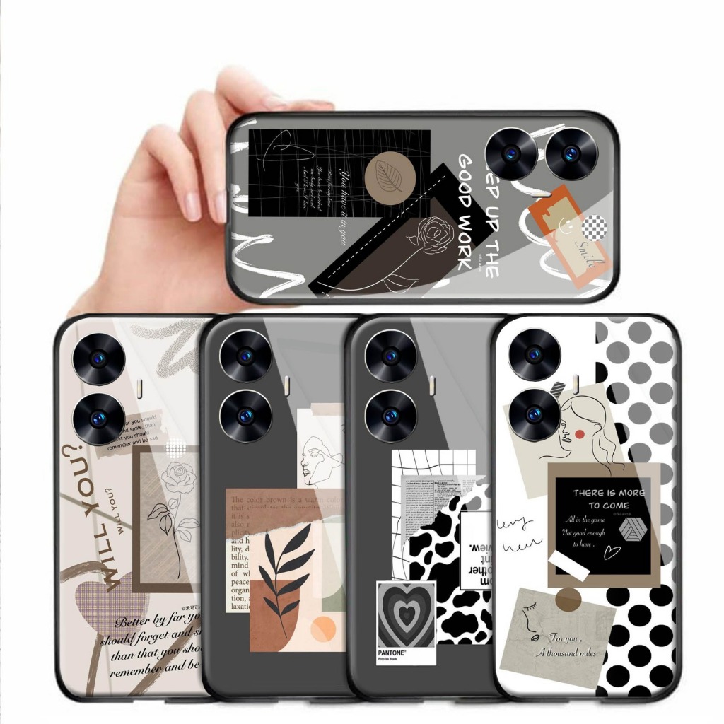 Case Kaca Glossy Realme C55 - Case Hp Realme C55 - Case Keren Realme C55 - Casing Realme C55 - Case 