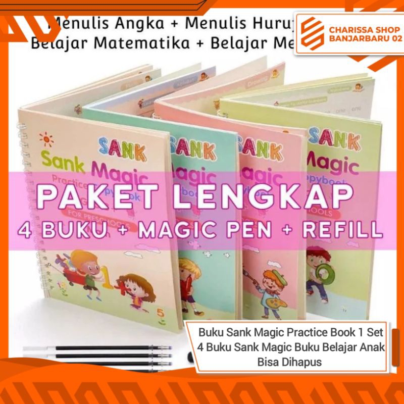 

Buku Sank Magic Practice Book 1 Set 4 Buku Sank Magic Buku Belajar Anak Bisa Dihapus / Buku Latihan Menulis