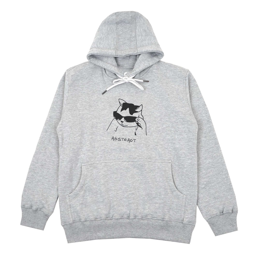 Hoodie Abu Misty Motif Kucing | Hoodie Wanita Pria Hoodie Bahan Katun Premium