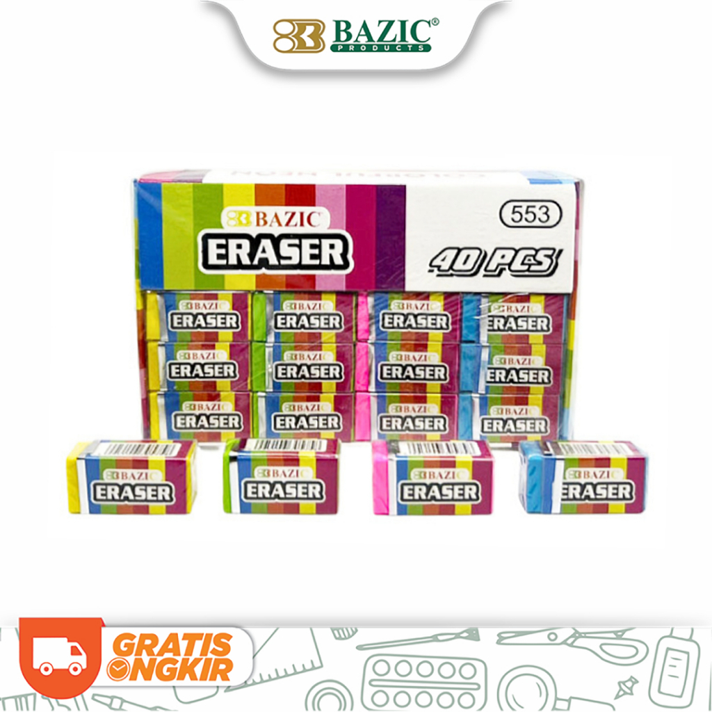 

Bazic Eraser Colorful Neon - Penghapus Berwarna
