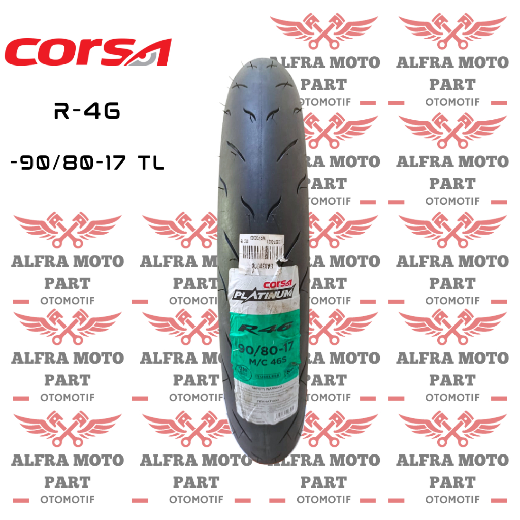 BAN LUAR 90/80-17 CORSA R46 TUBELESS SOFT COMPOUND