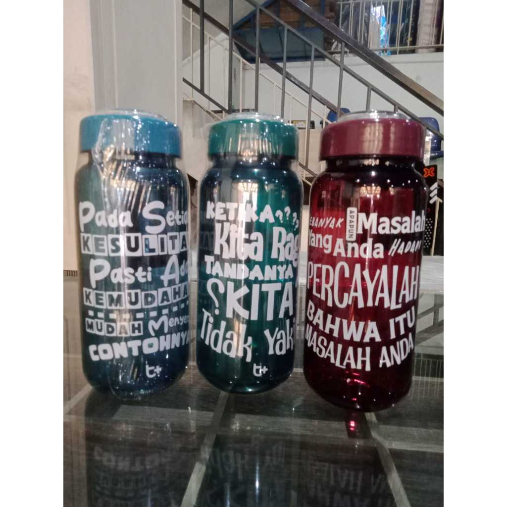 TECHNOPLAST Quotes Sport Bottle / Botol Minum Kata-Kata Kreatif 670ml