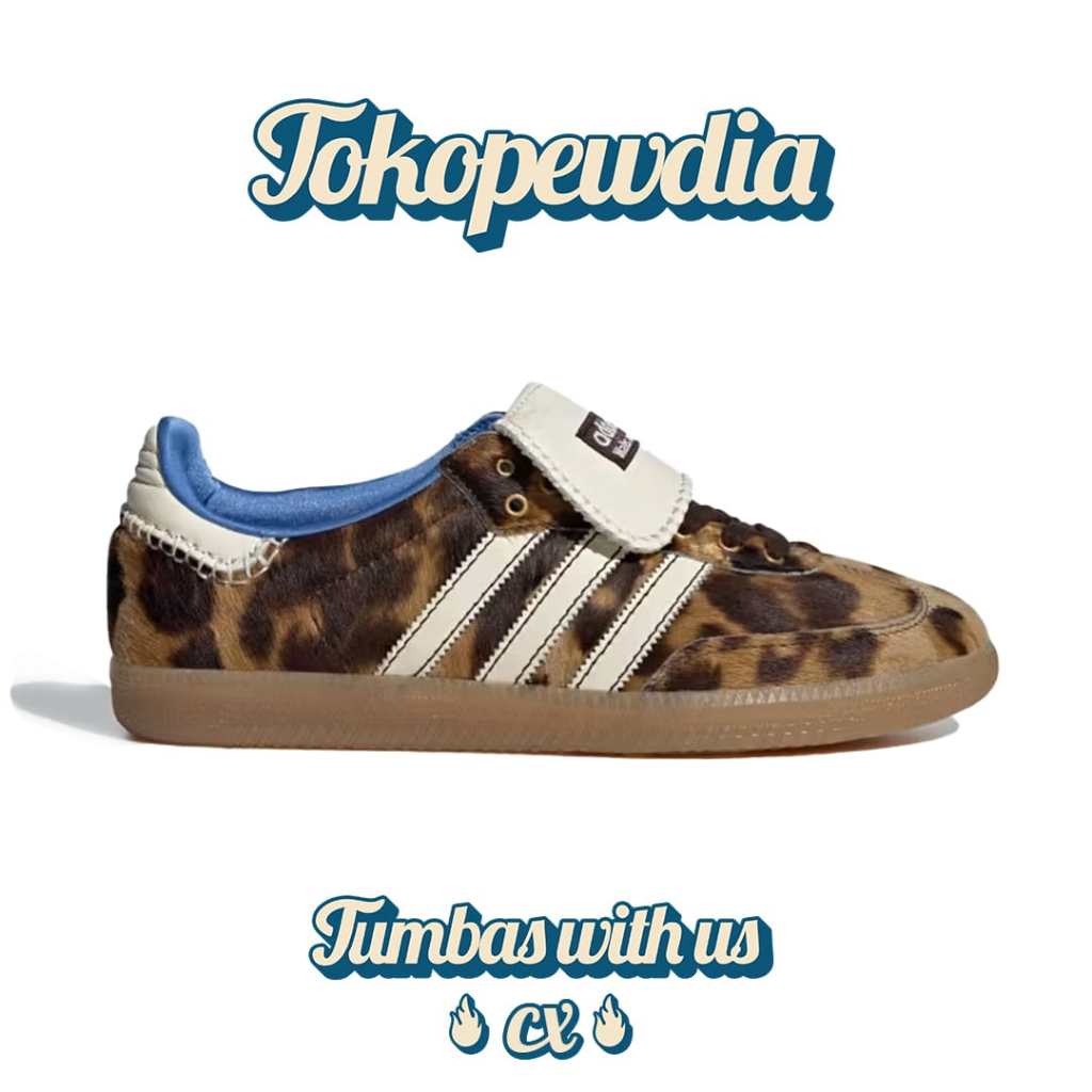 Adidas Samba Wales Bonner Pony Leopard Dark Brown Cream White (IE0578)